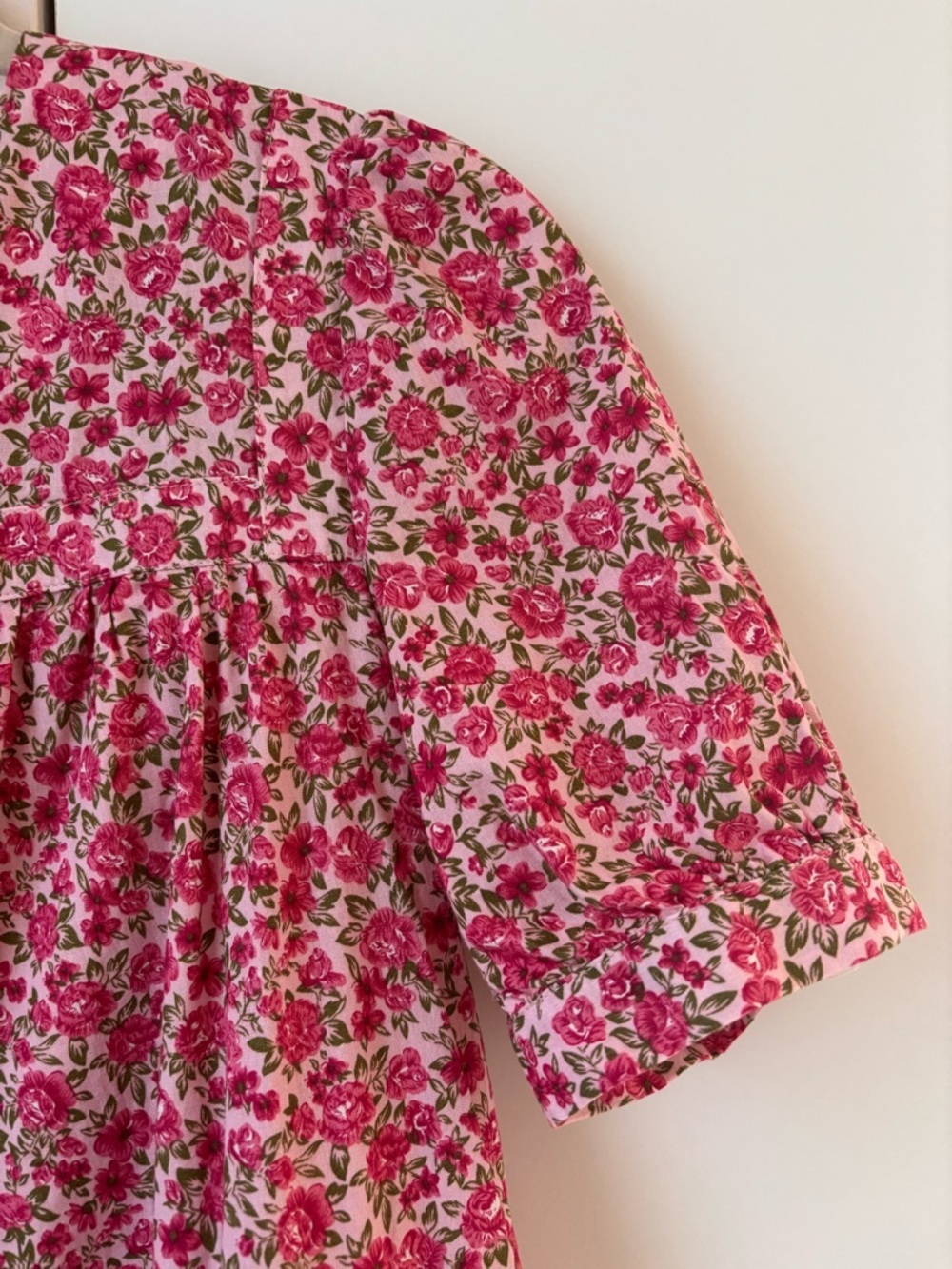 Hyacinth House Tuckernuck Pink Floral Tiered Babydoll Dress XS - Picture 4 of 4